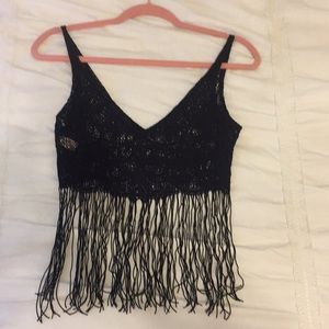 Shear tank/bathing suit coverup